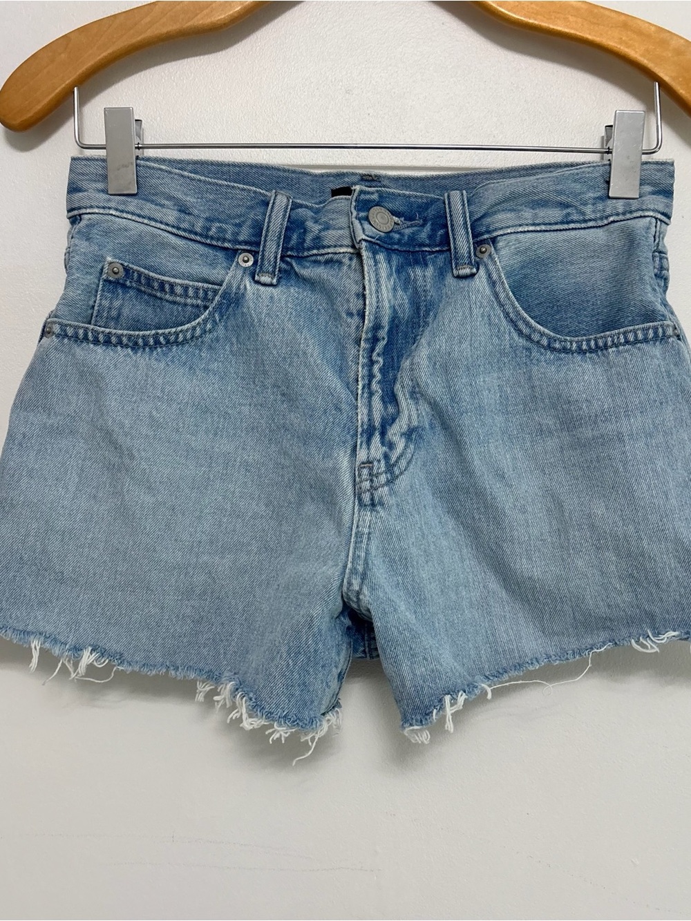 Uniqlo Light Blue Washed Denim Cutoff Shorts